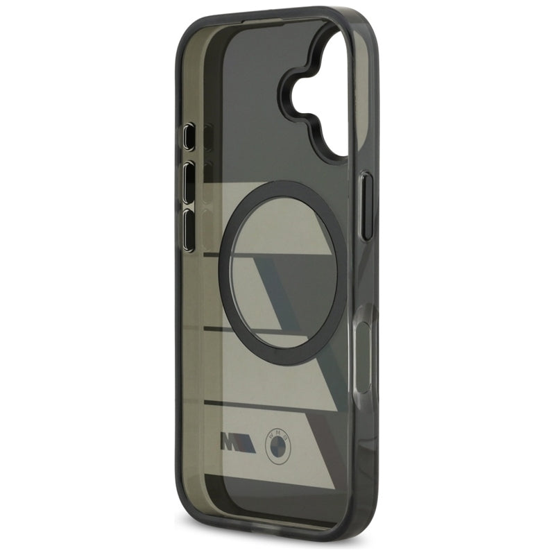 BMW M IML Metal Mygtukai Trispalvės Linijos MagSafe - Dėklas iPhone 17 (antracitas)