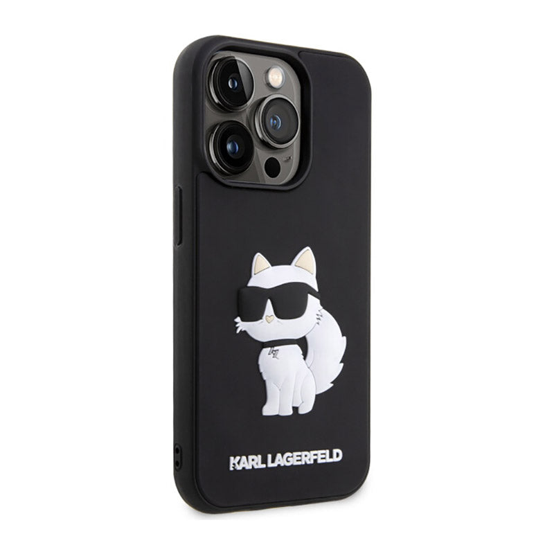 Karl Lagerfeld 3D guminis NFT Choupette – dėklas, skirtas iPhone 14 Pro (juodas)