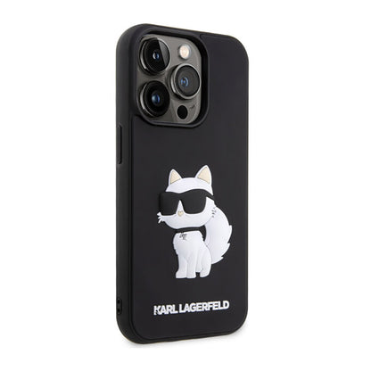 Karl Lagerfeld 3D guminis NFT Choupette – dėklas, skirtas iPhone 14 Pro (juodas)
