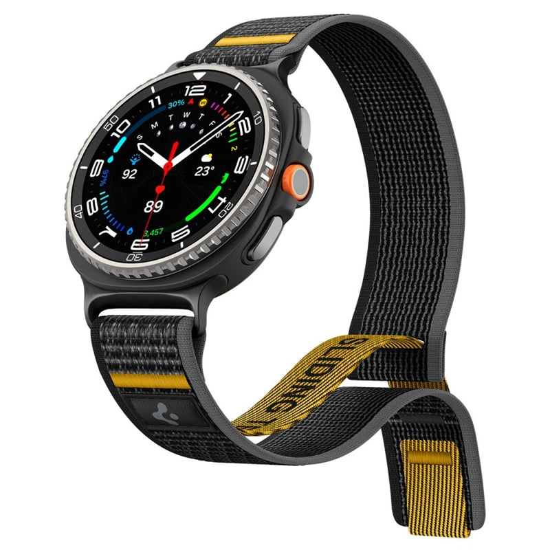 Spigen Athlex Air – Dirželis, skirtas Samsung Galaxy Watch 8 / Watch 8 Classic 40 / 44 / 46 mm (Aktyvus Juodas)