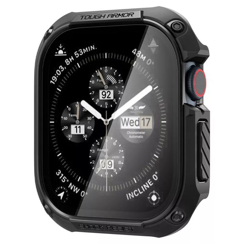 Spigen Tough Armor – dėklas skirtas Apple Watch 10 46 mm (Juodas)