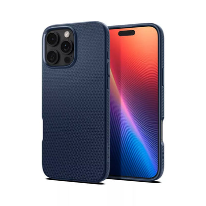 Spigen Liquid Air – dėklas, skirtas iPhone 16 Pro Max (tamsiai mėlyna)