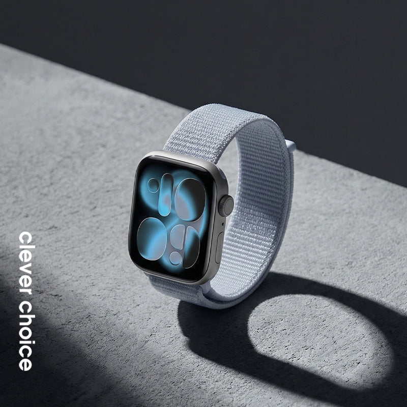Crong Nailono sportinis dirželis Apple Watch 38/40/41/42 mm (Vėsus mėlynas)