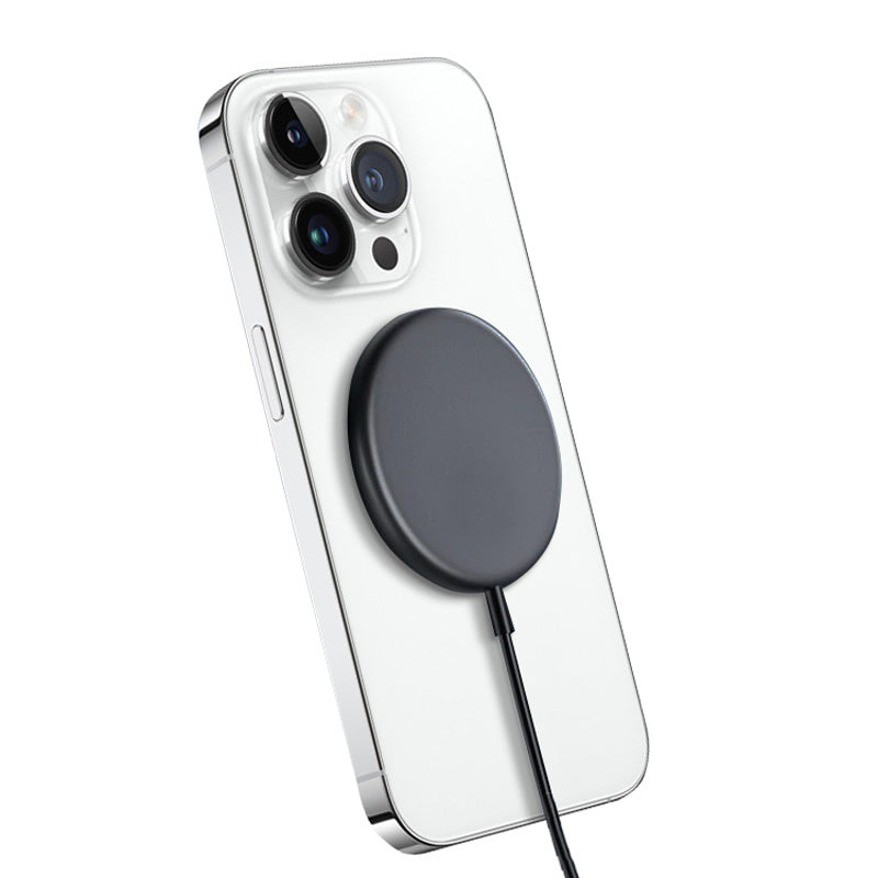 Crong MagSpot – aliumininis belaidis įkroviklis „MagSafe“ (grafitas)