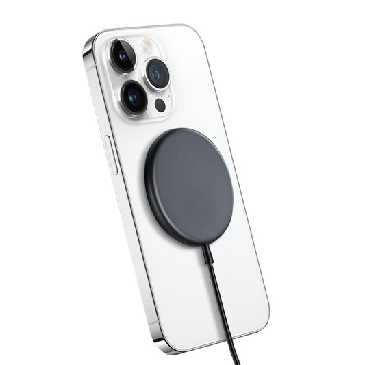 Crong MagSpot – aliumininis belaidis įkroviklis „MagSafe“ (grafitas)