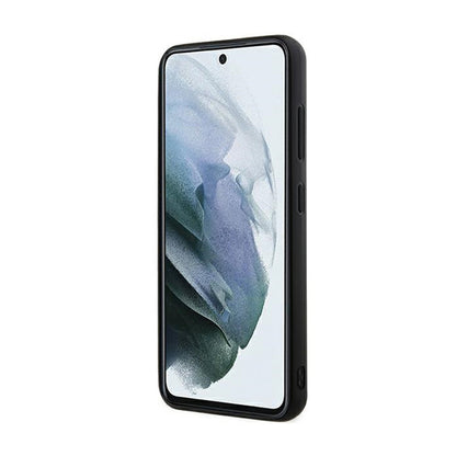 Karl Lagerfeld 3D guminis blizgučio logotipas – „Samsung Galaxy S23+“ dėklas (juodas)