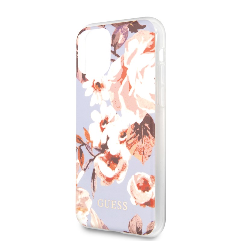 Guess Flower Case N2 – dėklas iPhone 11 Pro Max (Alyvinis)