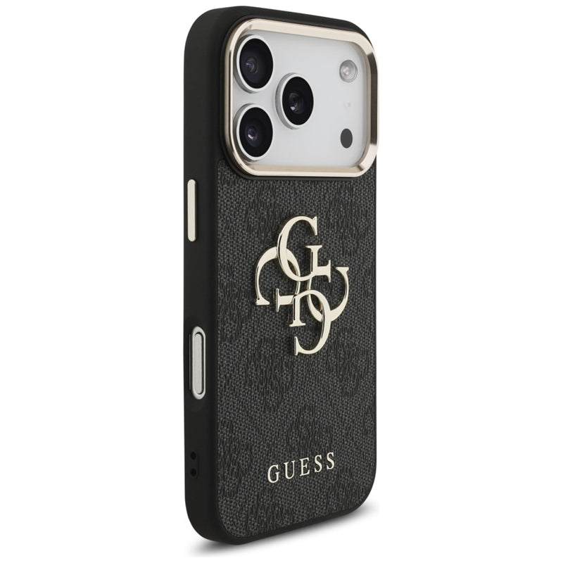Guess 4G Big 4G Classic Logo - Dėklas iPhone 17 Pro (Juoda / Auksinė)