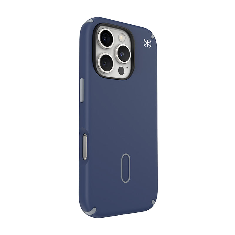 Speck Presidio2 Pro ClickLock & MagSafe – dėklas, skirtas iPhone 16 Pro (Coastal Blue / Dust Grey / White)