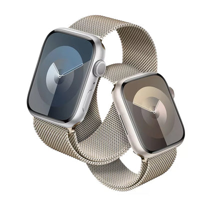 Crong Milano Steel – nerūdijančio plieno apyrankė Apple Watch 38/40/41/42 mm (šampano spalvos)