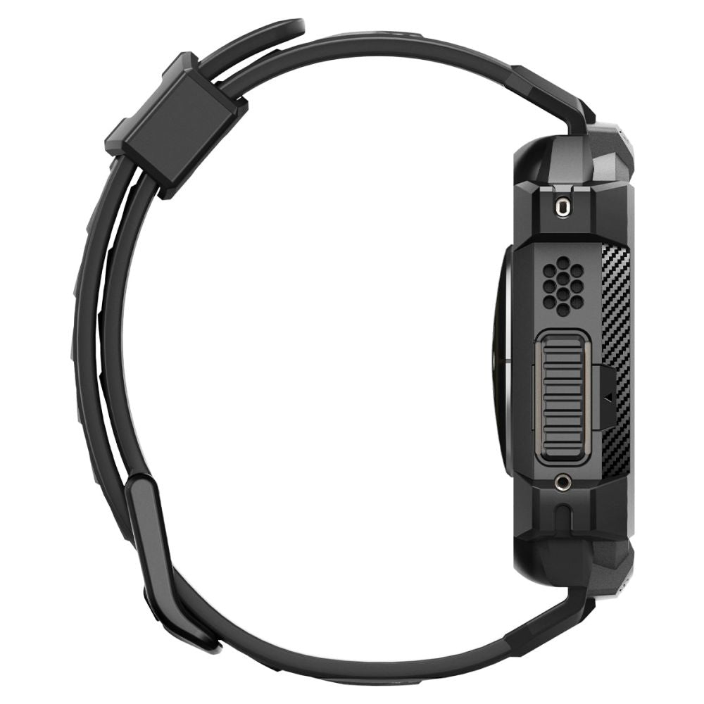 Spigen Rugged Armor Pro dėklas – apyrankė su dėklu, skirta Apple Watch Ultra 49 mm (juoda)