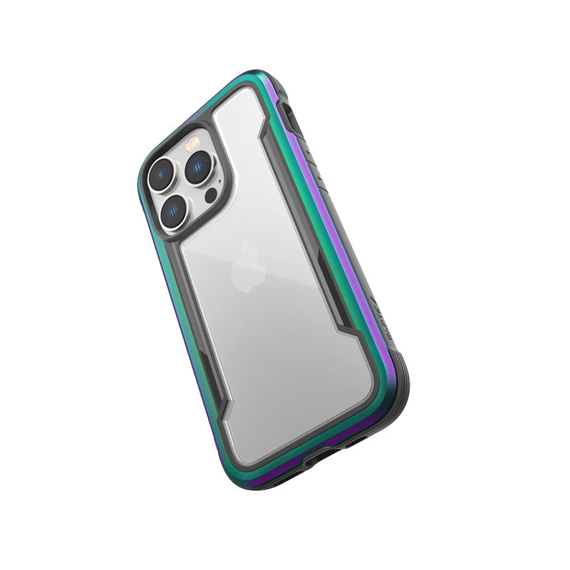 X-Doria Raptic Shield – aliuminio dėklas iPhone 14 Pro (atsparumas kritimui iš 3m) (persiliejančių spalvų)