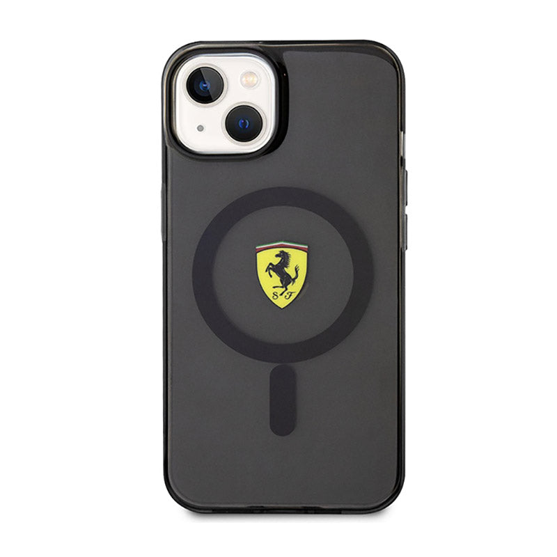 Ferrari permatomas MagSafe – dėklas „iPhone 14 Plus“ (juodas)