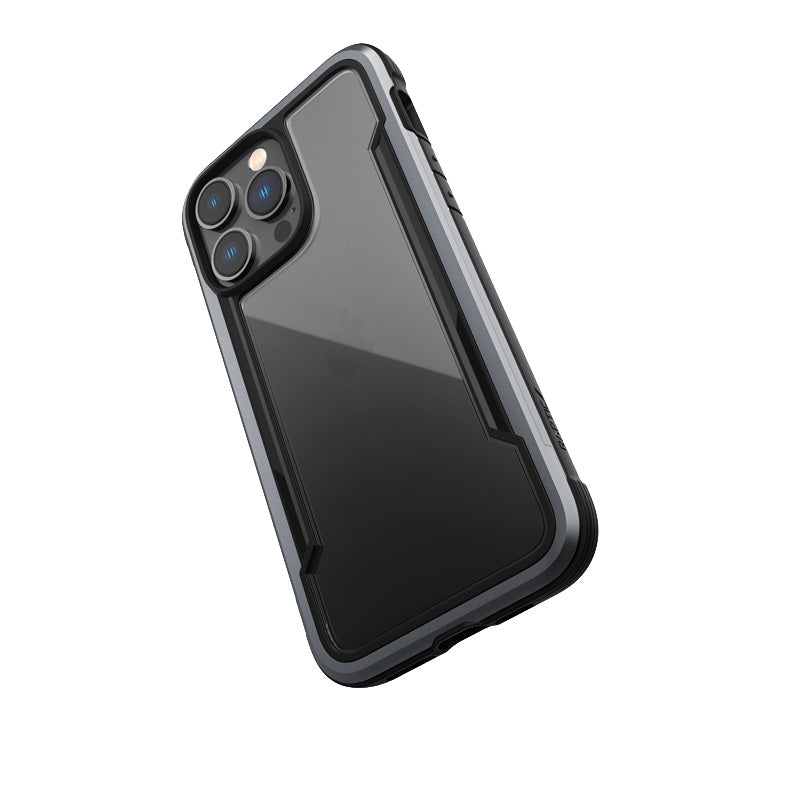X-Doria Raptic Shield – aliuminio dėklas skirtas iPhone 14 Pro Max (atsparus kritimui iki 3 m) (juoda)