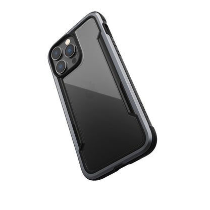 X-Doria Raptic Shield – aliuminio dėklas skirtas iPhone 14 Pro Max (atsparus kritimui iki 3 m) (juoda)