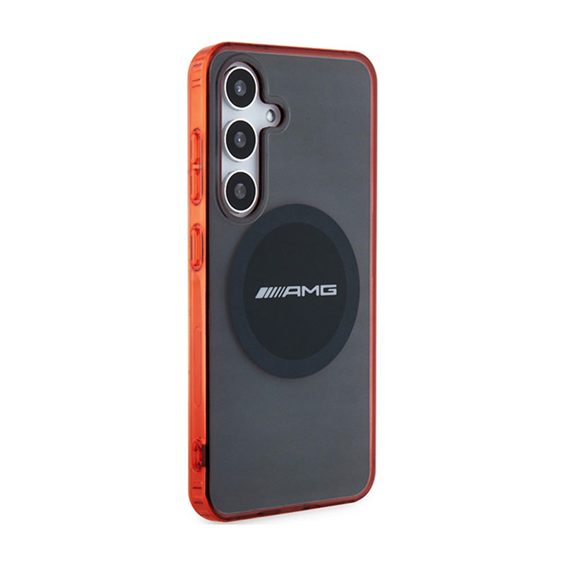 AMG skaidrus dvispalvis MagSafe – „Samsung Galaxy S24“ dėklas (juodas)