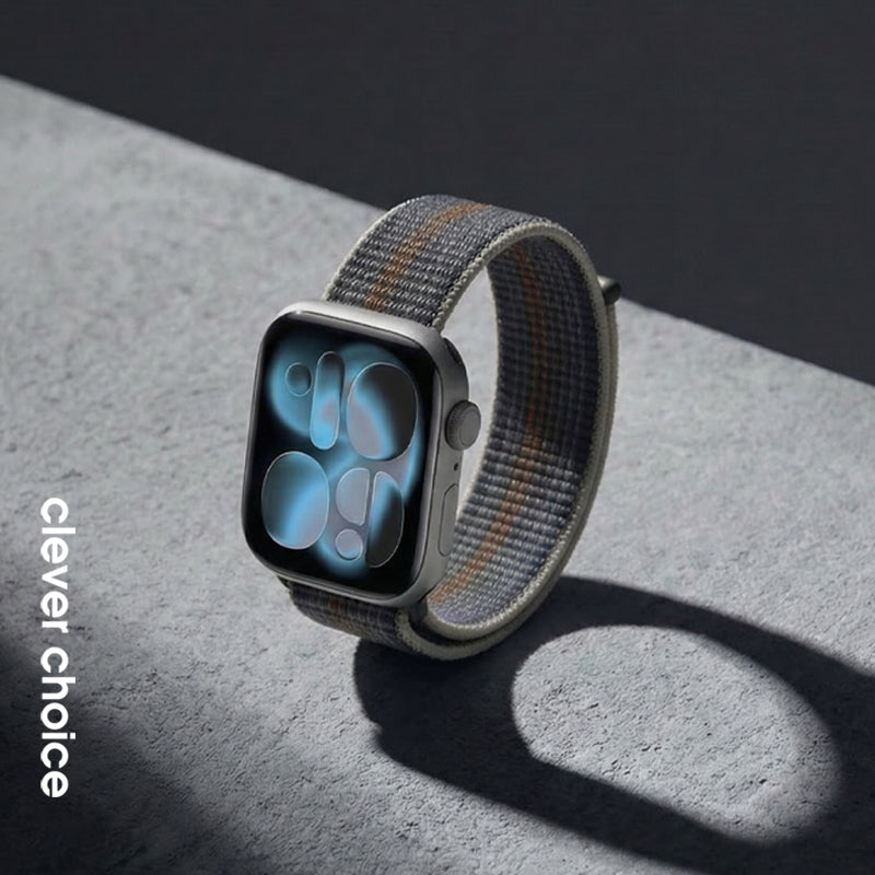Crong Nailono sportinis dirželis, skirtas Apple Watch 44/45/46/49 mm (Midnight Run)