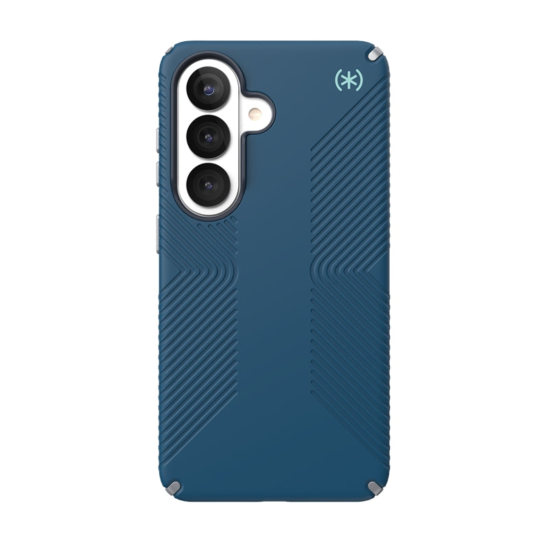 Speck Presidio2 Grip Magnet - Samsung Galaxy S26 MagSafe dėklas (Deep Sea/Silver Metallic/Spell Blue)