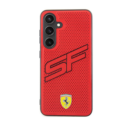 Ferrari Big SF Perforated – dėklas, skirtas „Samsung Galaxy S24+“ (raudonas)