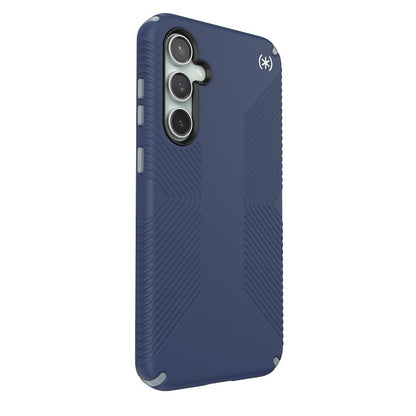 Speck Presidio2 Grip – dėklas skirtas Samsung Galaxy S23 FE (pajūrio mėlyna/juoda/balta)