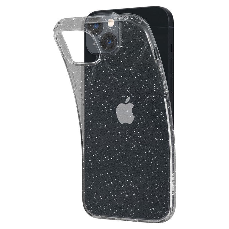 Spigen Liquid Crystal Glitter – dėklas, skirtas „iPhone 15 Plus“ / „iPhone 14 Plus“ (skaidrus)