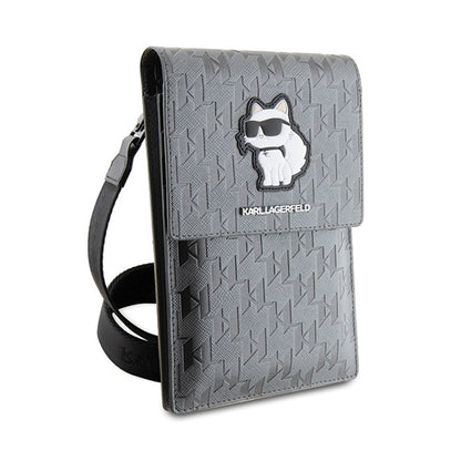 Karl Lagerfeld Saffiano Monogram Choupette - Telefono per peti (sidabras)