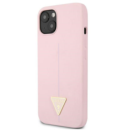 Guess Silicone Triangle Logo - dėklas iPhone 13 mini (violetinė)