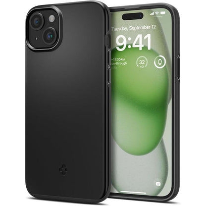 Spigen Thin Fit – dėklas iPhone 15 Plus (juodas)