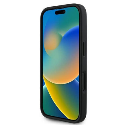 Karl Lagerfeld 3D Guminis Dviejų Spalvų Parašas – dėklas skirtas iPhone 16 (juodas)