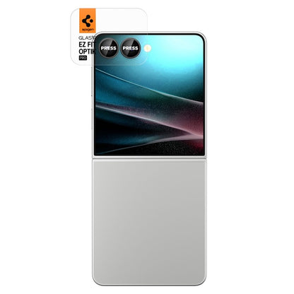 Spigen Optik Pro HD GLAS.TR EZ Fit kameros apsauga 2 vnt. – lęšių apsauga skirta Samsung Galaxy Z Flip 7 (juoda)