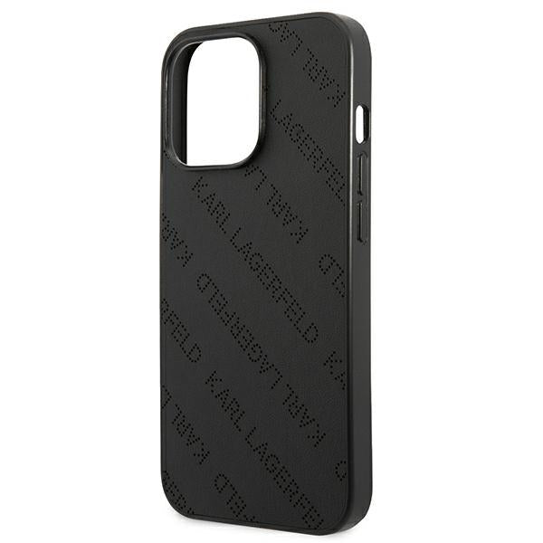 Karl Lagerfeld Perforated Allover – „iPhone 13 Pro“ dėklas (juodas)