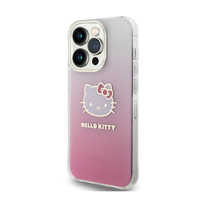 Hello Kitty IML Gradient Electrop Kitty Head - dėklas iPhone 13 Pro (rožinis)