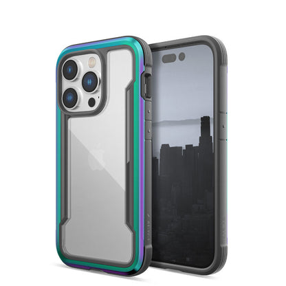 X-Doria Raptic Shield – aliuminio dėklas iPhone 14 Pro (atsparumas kritimui iš 3m) (persiliejančių spalvų)