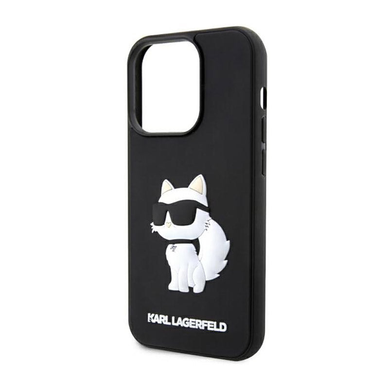 Karl Lagerfeld 3D guminis NFT Choupette – dėklas, skirtas iPhone 14 Pro (juodas)