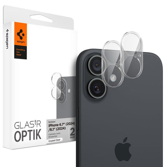 Spigen Optik GLAS.TR Kameros Apsauga 2 vnt. – Lęšių Apsauga skirta „iPhone 16“ / „16 Plus“ (2 vnt.) (Skaidrus)