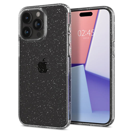 Spigen Liquid Crystal Glitter – dėklas, skirtas „iPhone 15 Pro Max“ (permatomas)