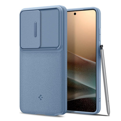 Spigen Optik Armor – dėklas, skirtas Samsung Galaxy S26 Ultra (šviesiai mėlynas)