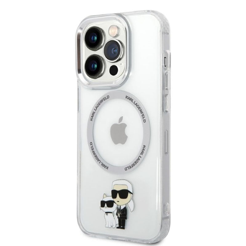 Karl Lagerfeld IML NFT Karl & Choupette MagSafe - Dėklas, skirtas „iPhone 14 Pro“ (skaidrus)