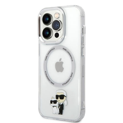 Karl Lagerfeld IML NFT Karl & Choupette MagSafe - Dėklas, skirtas „iPhone 14 Pro“ (skaidrus)