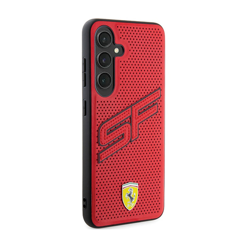 Ferrari Big SF Perforated – dėklas, skirtas „Samsung Galaxy S24+“ (raudonas)