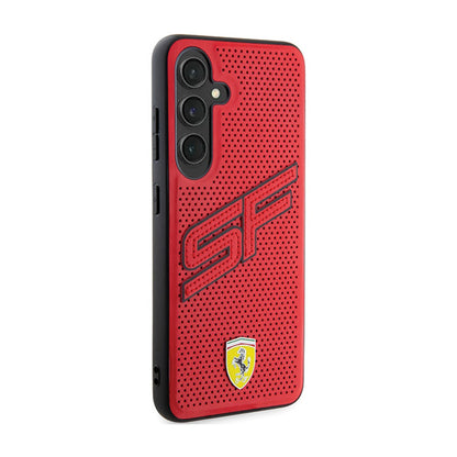 Ferrari Big SF Perforated – dėklas, skirtas „Samsung Galaxy S24+“ (raudonas)
