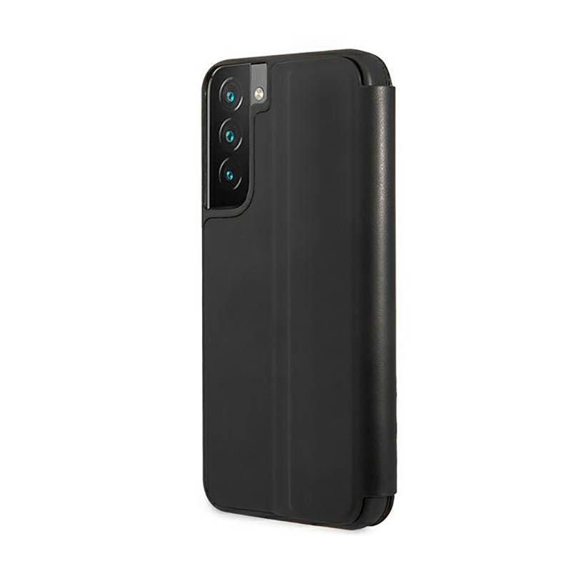 BMW knygos tipo M kolekcijos trikampiai – dėklas, skirtas „Samsung Galaxy S22+“ (juodas)