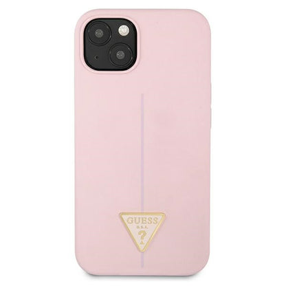 Guess Silicone Triangle Logo - dėklas iPhone 13 mini (violetinė)