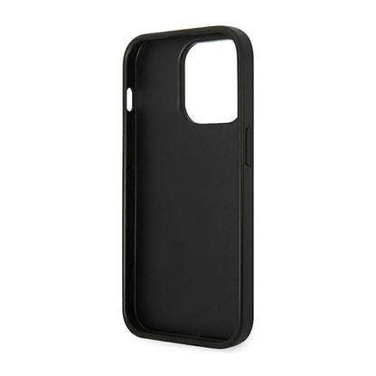 Karl Lagerfeld Saffiano Choupette Head Patch dėklas – dėklas, skirtas „iPhone 14 Pro“ („Black“)