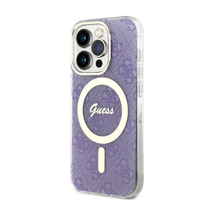 Guess 4G MagSafe – dėklas skirtas „iPhone 14 Pro“ (violetinė)
