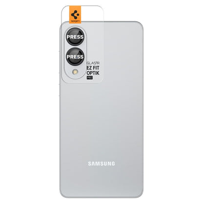 Spigen Optik Pro GLAS.TR EZ Fit kameros apsauga (2 vnt.) - lęšio apsauga, skirta Samsung Galaxy S25 Edge (2 vnt.) (juoda)