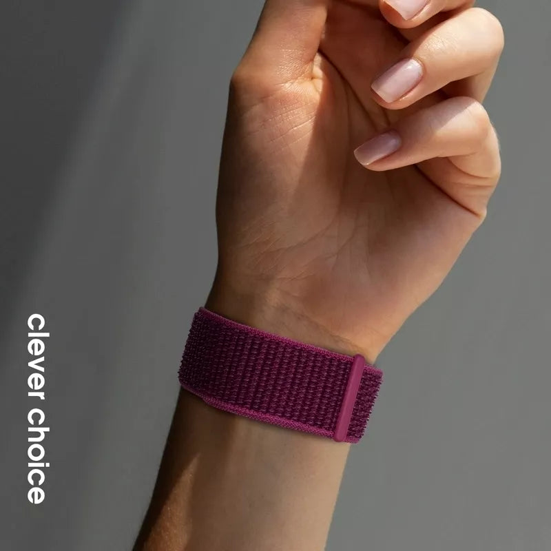Crong Nailono sportinis dirželis Apple Watch 38/40/41/42 mm (Magenta Fusion)