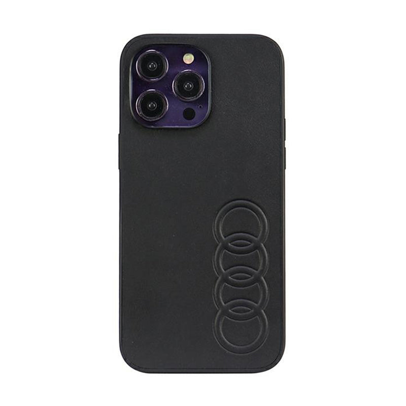 Audi sintetinis odos dėklas, skirtas „iPhone 14 Pro Max“ (juodas)