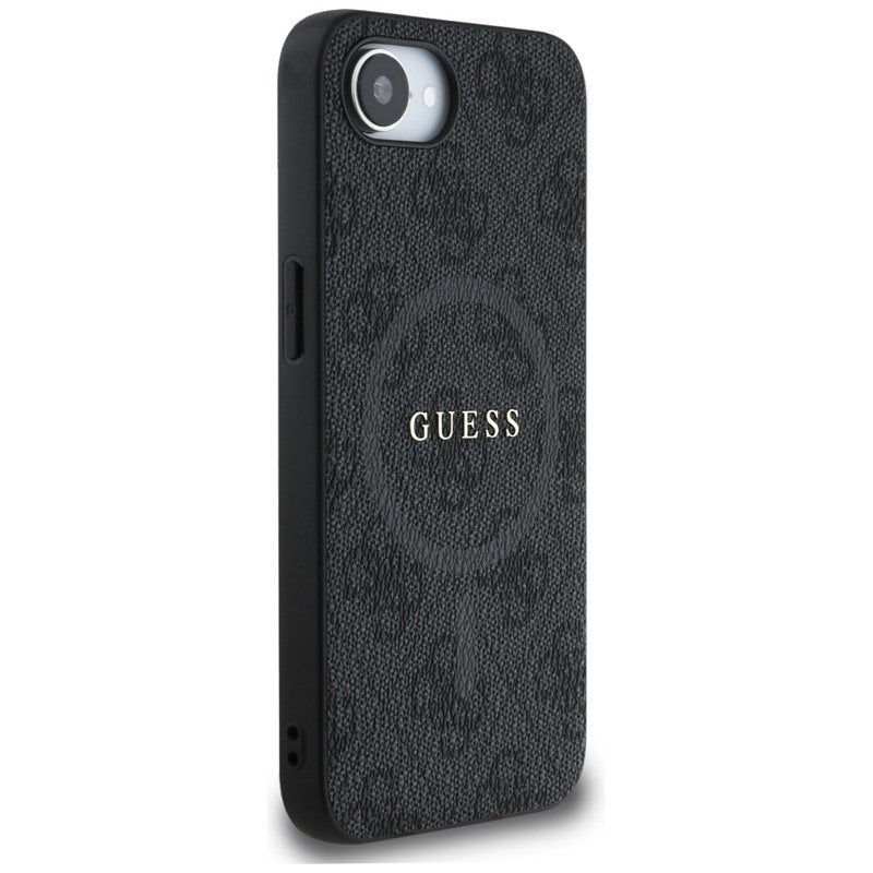 Guess 4G Ring Classic Logo MagSafe - dėklas skirtas iPhone 16e (juodas)