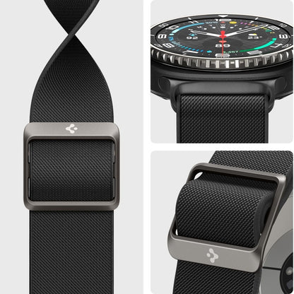 Spigen Fit Lite - Dirželis, skirtas Samsung Galaxy Watch 8 / 8 Classic 40 / 44 / 46 mm (Juodas)